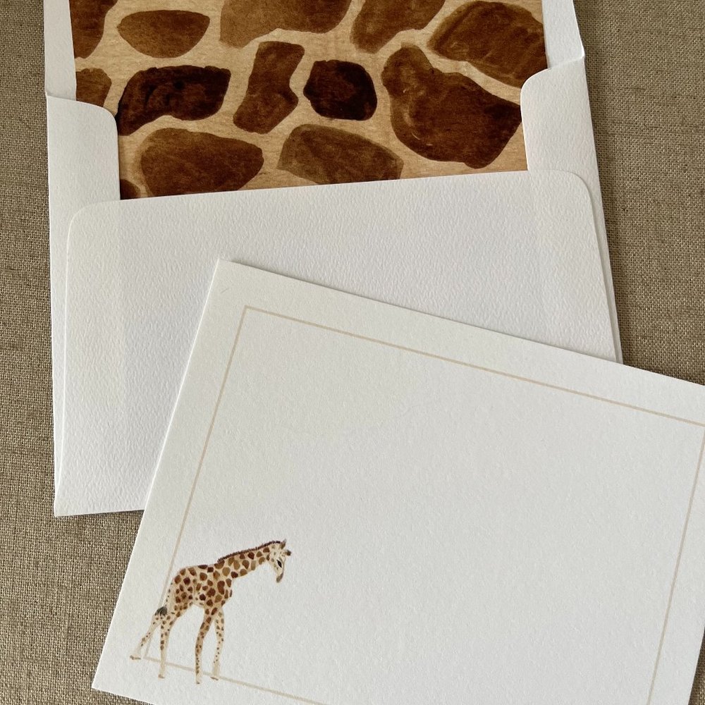 Giraffe LouLou Baker Blank Note Cards